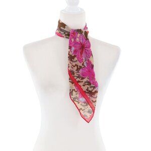 Square Scarf Pink Boho Grannycore Eclectic Modern Feminine Statement Piece Bold